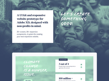 New non-profit UI Kit free preview picture