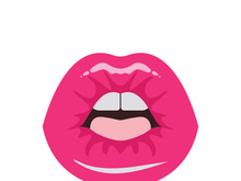 Woman's lips icon vector illustration design template