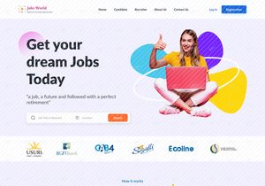 Jobz Worlds web design