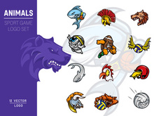 Aggressive animal logo sport for gaming