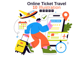 10 Online Ticket Travel Illustration preview picture