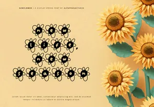 Sun Flower - Decorative Display Font