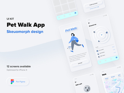 Pet Walk App - Free UI Kit