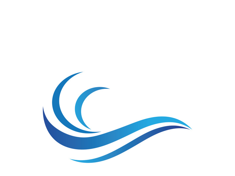 Water wave icon vector illustration design logo