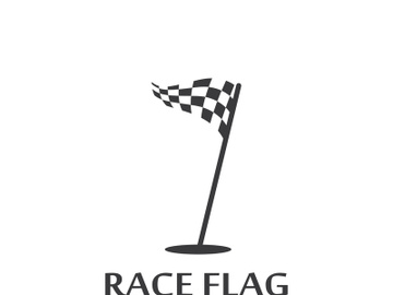 Creative and modern racing flag logo design. preview picture