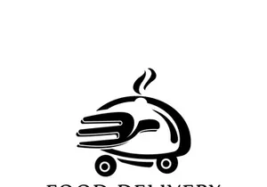 Food delivery catering fast food logo vector icon