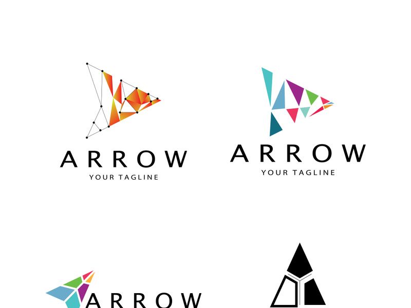 Arrow vector illustration icon Logo Template design