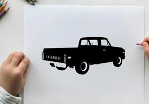 Chevrolet pickup truck silhouette