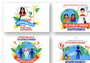 10 Victims of Enforced Disappearances Day Illustration