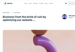 Venus Free Next.js Website Template