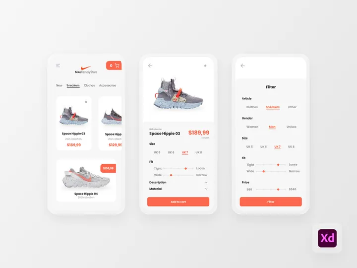 Nike App iOS UI KIT Exploration