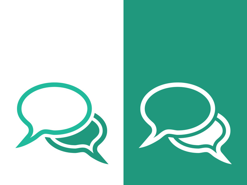 Speech bubble icon logo template vector illustration