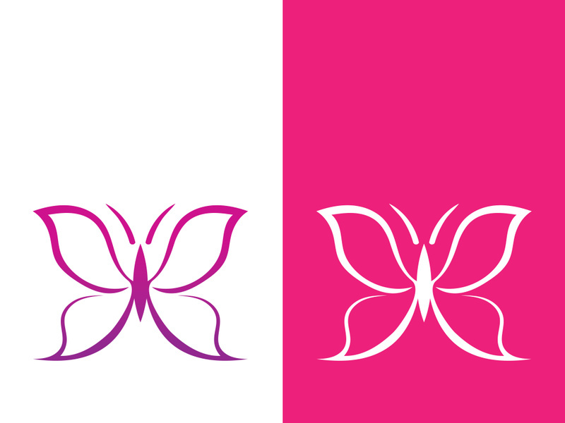 Butterfly logo icon vector design illustration