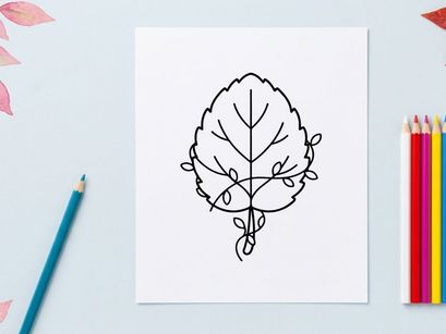 Garis seni minimalis daun. Ilustrasi botani elegan untuk tema ramah lingkungan