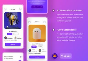 NFT Market Mobile App UI Kits