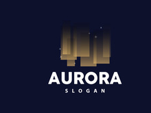 Aurora Logo, Light Wave Vector, Nature Landscape Design