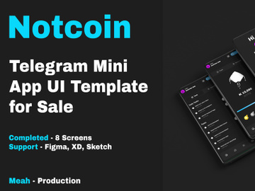 Notcoin-Inspired Telegram Mini App UI Template for Sale preview picture