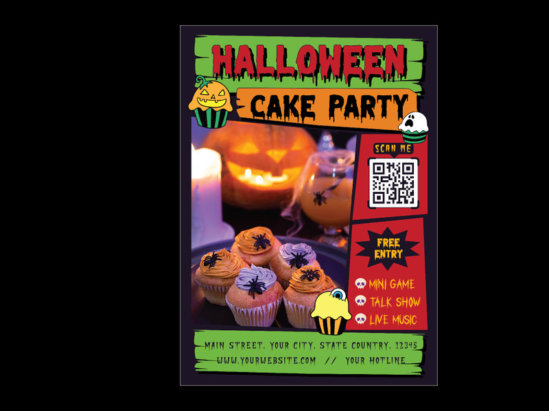 Halloween Cake Party Flyer