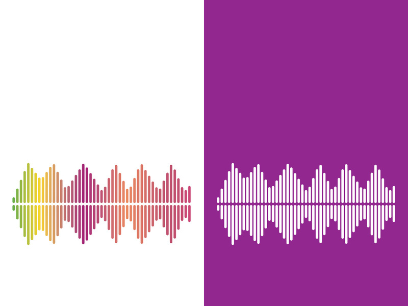 Sound waves vector illustration design template