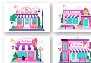 10 Ice Cream Store Illustration