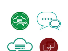 Speech bubble icon logo template vector illustration