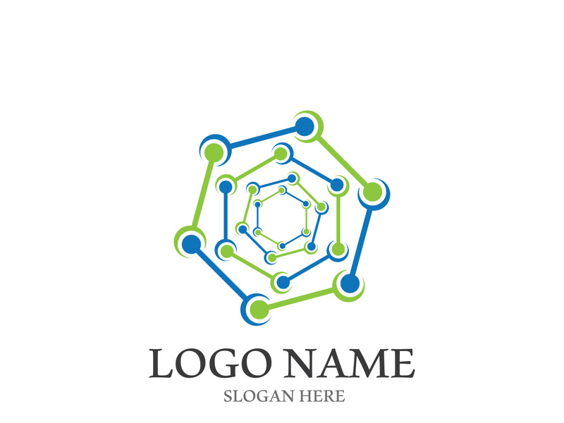 Molecule symbol logo template vector illustration design