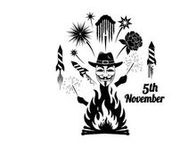 Guy Fawkes Night Vektorgrafik mit Feuerwerk