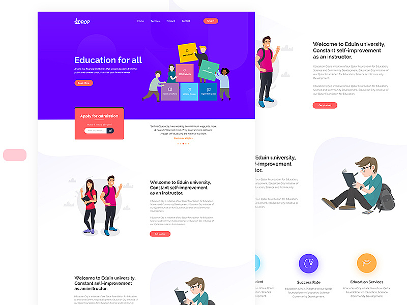 Free Education PSD Template