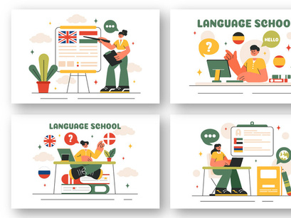 20 Language School Illustration