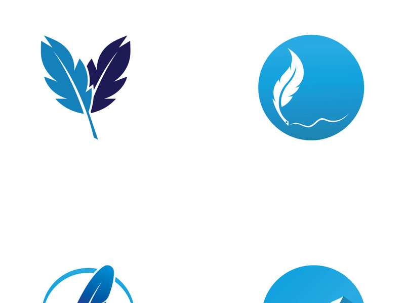 Feather logo design.