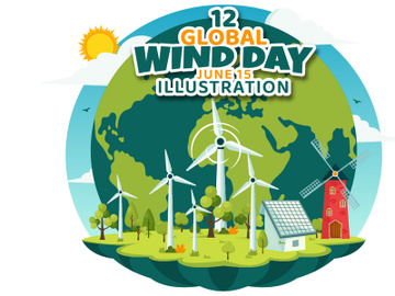 12 Global Wind Day Illustration preview picture