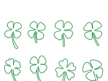 Green Clover Leaf icon Template Design Vector