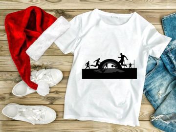 Silhouettes of soccer players in action on a field preview picture