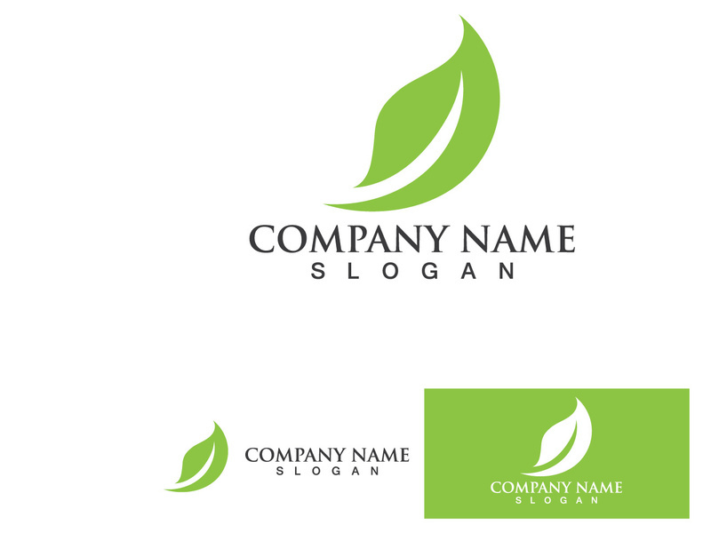 Green Leaf Tree Nature Logo Vector Template V3