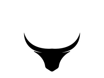 Retro vintage bull head horns logo design. preview picture