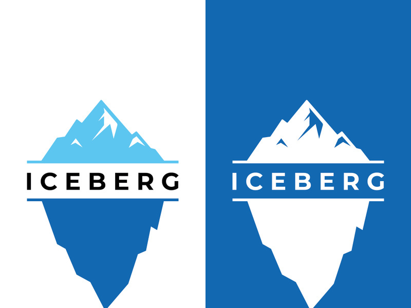 Antarctic iceberg logo design.