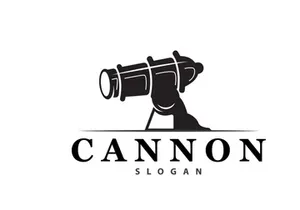 Cannon Logo, Elegant Simple Design Retro Vintage Style