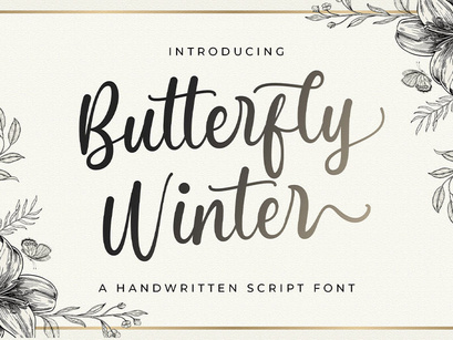 Butterfly Winter - Handwritten Font