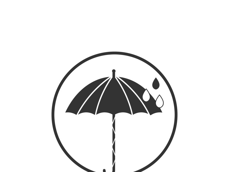 Umbrella icon logo design vector illustration