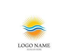 Sun vector illustration icon logo template design