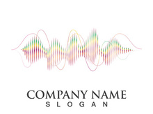 Sound waves vector illustration design template