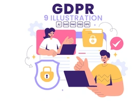 9 GDPR Data Protection Regulation Illustration preview picture