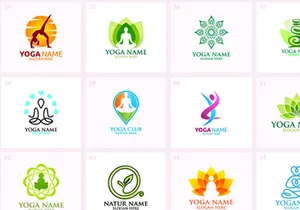 60+ Yoga Logo Bundle
