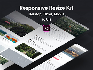 Responsive resize Free UI kit preview picture