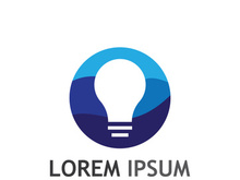 Lamp logo design with creative idea