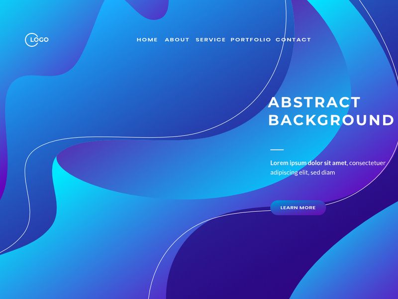 Blue Abstract fluid wave