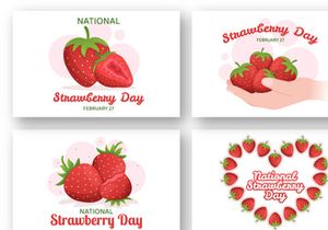 14 National Strawberry Day Illustration