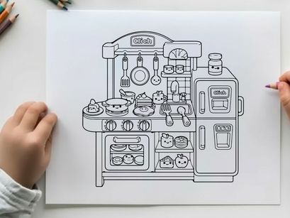 Cute kitchen appliances set flat design vector illustration
