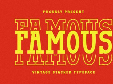 Famous Stacked - Vintage Stacked Font preview picture