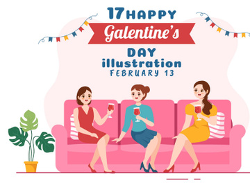 17 Happy Galentine's Day Illustration preview picture